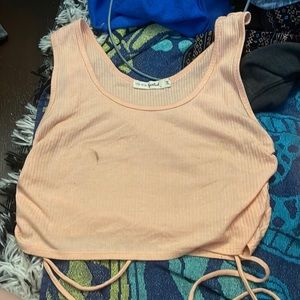 peach crop top